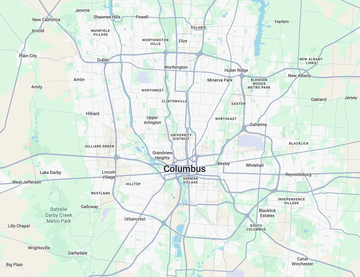 Columbus Service Map